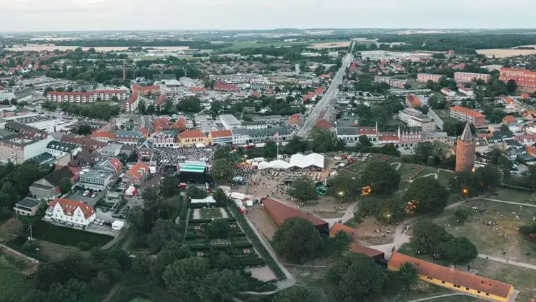 Luftfoto af Vordingborg Festuge