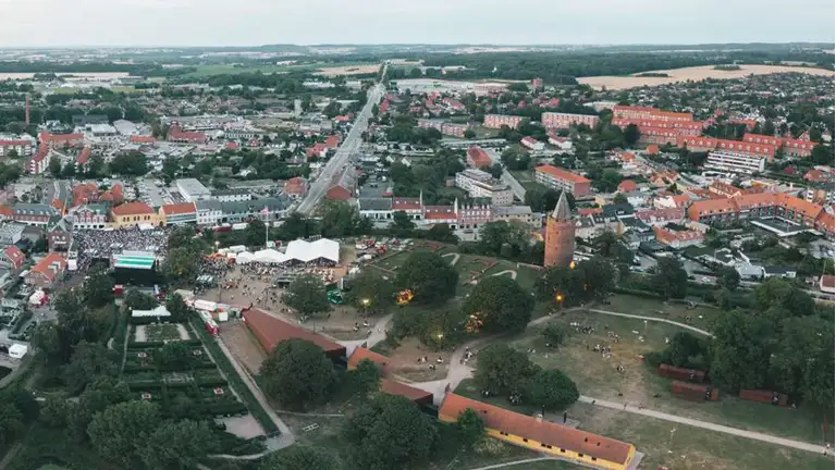 Luftfoto af Vordingborg Festuge