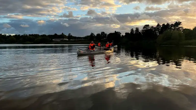 To kanoer på Hulemosesøen